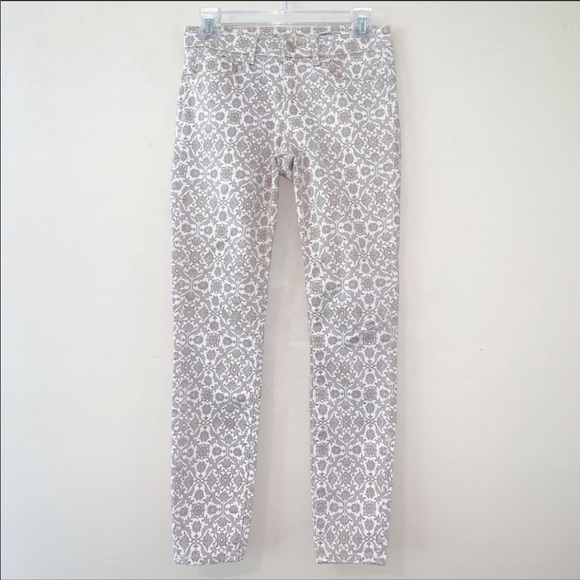 ZARA | Cream and Tan Medallion Design Slim Fit - Picture 5 of 6